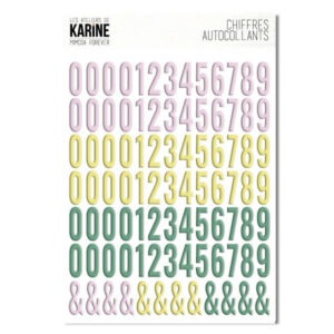 Chiffres autocollant - Mimosa forever - Les ateliers de Karine