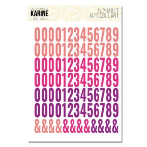 Chiffres autocollant - Holi days - Les ateliers de Karine
