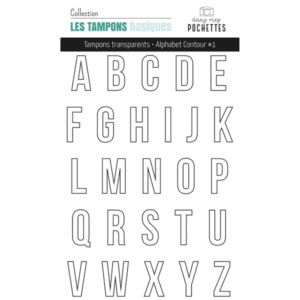 Tampon clear - Alphabet contour #1 - Les tampons basiques - Dans mes pochettes