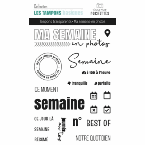 Tampon clear - Ma semaine en photos - Les tampons basiques - Dans mes pochettes