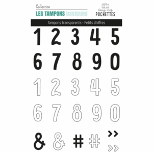 Tampon clear - Petits chiffres - Les tampons basiques - Dans mes pochettes