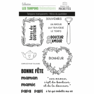 Tampon clear - Héros du quotidien - Les tampons thématiques - Dans mes pochettes