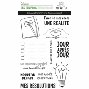 Tampon clear - Nouveau départ - Les tampons thématiques - Dans mes pochettes
