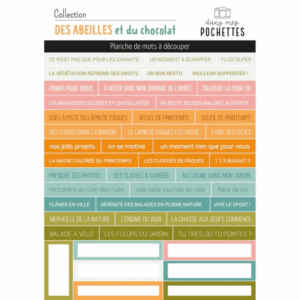 Planche d'étiquettes - Des abeilles et du chocolat - Dans mes pochettes