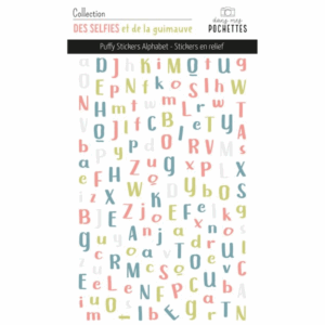 Puffy stickers alphabet - Des selfies et de la guimauve - Dans mes pochettes