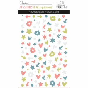 Puffy stickers dots - Des selfies et de la guimauve - Dans mes pochettes
