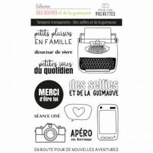 Tampon clear - Des selfies et de la guimauve - Dans mes pochettes