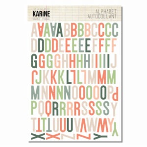 Alphabet autocollant - Vintage journal - Les ateliers de Karine