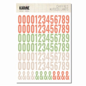 Chiffres autocollant - Vintage journal - Les ateliers de Karine
