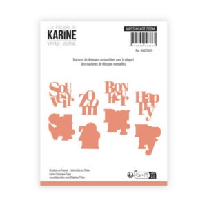 Dies - Mots nuage zoom - Vintage journal - Les ateliers de Karine