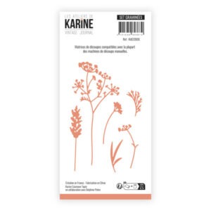 Dies - Set graminées - Vintage journal - Les ateliers de Karine
