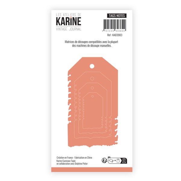 Dies - Tags notes - Vintage journal - Les ateliers de Karine