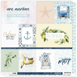 Papier 30,5 x 30,5 cm - Culture sud - n°01 - Les ateliers de Karine
