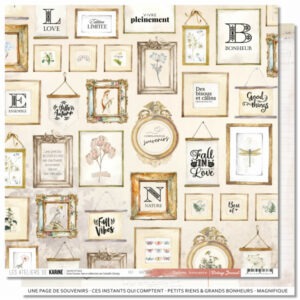 Papier 30,5 x 30,5 cm - Vintage journal - n°04 - Les ateliers de Karine