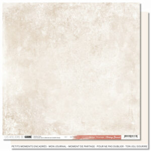 Papier 30,5 x 30,5 cm - Back to basic - n°09 - Vintage journal - Les ateliers de Karine