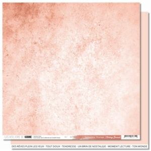 Papier 30,5 x 30,5 cm - Back to basic - n°13 - Vintage journal - Les ateliers de Karine