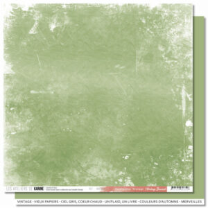 Papier 30,5 x 30,5 cm - Back to basic - n°14 - Vintage journal - Les ateliers de Karine