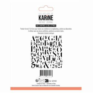 Pochoir - Des chiffres & des lettres - Vintage journal - Les ateliers de Karine