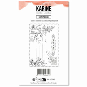 Tampon clear - Carte postale - Vintage journal - Les ateliers de Karine