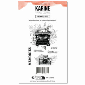 Tampon clear - Typewriter & Co - Vintage journal - Les ateliers de Karine