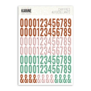 Chiffres autocollant - Carnet enchanté - Les ateliers de Karine