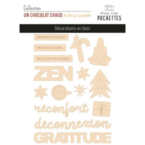 Décorations bois - Un chocolat chaud et de la cannelle - Dans mes pochettes