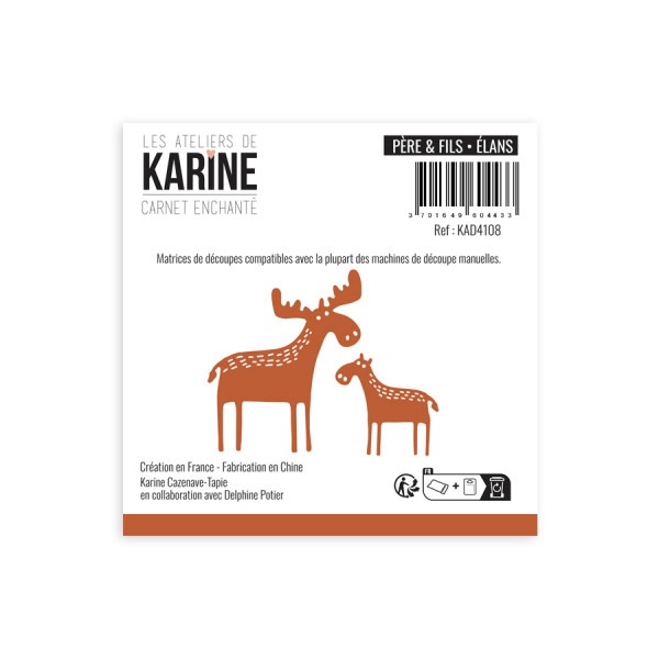 Dies - Père & fils élans - Carnet enchanté - Les ateliers de Karine