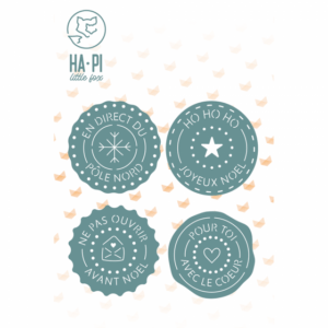 Dies - Sceaux de Noël - Merry little christmas - Ha-Pi Little Fox