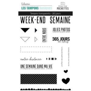 Tampon clear - 365 jours - Les tampons basiques - Dans mes pochettes