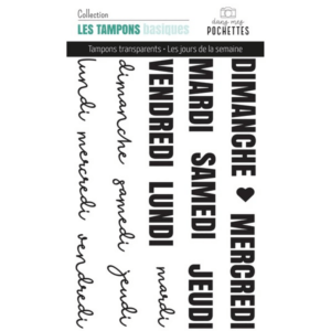 Tampon clear - Les jours de la semaine - Les tampons basiques - Dans mes pochettes