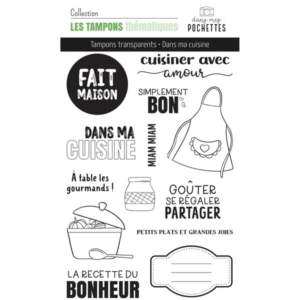 Tampon clear - Dans ma cuisine - Les tampons thématiques - Dans mes pochettes