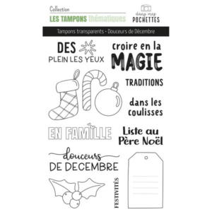 Tampon clear - Douceurs de Décembre - Les tampons thématiques - Dans mes pochettes