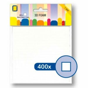 Mousse 3D double face blanc - 5 mm x 5 mm x 1 mm - Jeje produkt