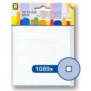 Mousse 3D double face blanc - 3 mm x 3 mm x 1 mm - Jeje produkt