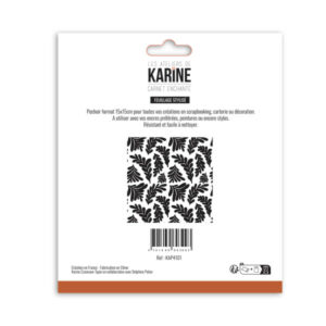 Pochoir - Feuillage stylisé - Carnet enchanté - Les ateliers de Karine