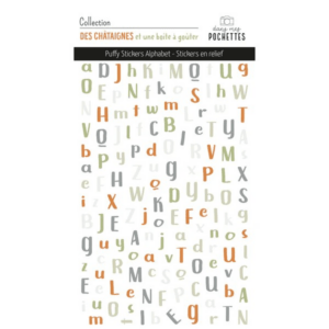 Puffy stickers alphabet - Des châtaignes et une boîte à goûter - Dans mes pochettes