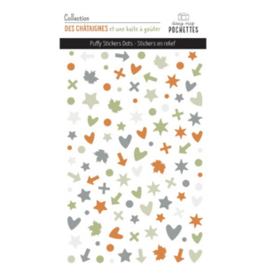 Puffy stickers dots - Des châtaignes et une boîte à goûter - Dans mes pochettes