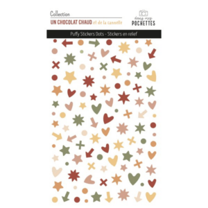 Puffy stickers dots - Un chocolat chaud et de la cannelle - Dans mes pochettes