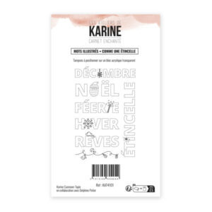 Tampon clear - Mots illustrés: Comme une étincelle - Carnet enchanté - Les ateliers de Karine