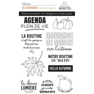 Tampon clear - Des châtaignes et une boîte à goûter - Dans mes pochettes