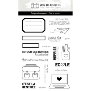 Tampon clear - C'est la rentrée - Légendes d'automne - Dans mes pochettes