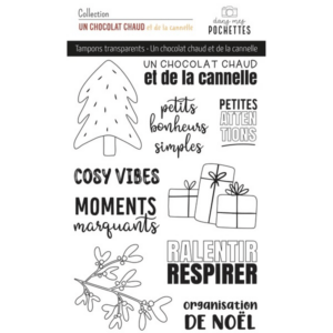 Tampon clear - Un chocolat chaud et de la cannelle - Dans mes pochettes
