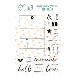Tampon clear - Grande étiquette - Portobello - Ha-Pi Little Fox