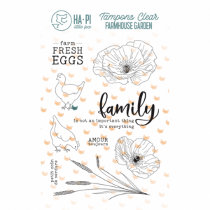 Tampon clear - Jolis coquelicots - Farmhouse garden - Ha-Pi Little Fox