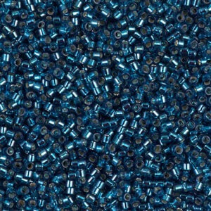 Miyuki Delica 11/0 - Turquoise intérieur argenté - n°608 - 5gr