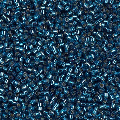 Miyuki Delica 11/0 - Turquoise intérieur argenté - n°608 - 5gr