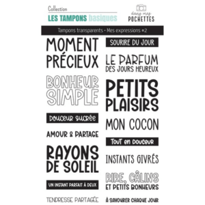 Tampon clear - Mes expressions #2 - Les tampons basiques - Dans mes pochettes