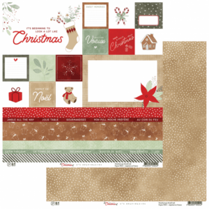 Papier 30,5 x 30,5 cm - Merry little christmas - n°01 - Ha-pi Little Fox