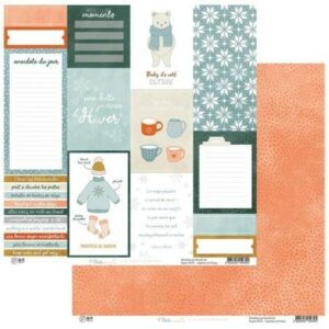 Papier 30,5 x 30,5 cm - Etoile des neiges - n°02 - Ha-Pi Little Fox