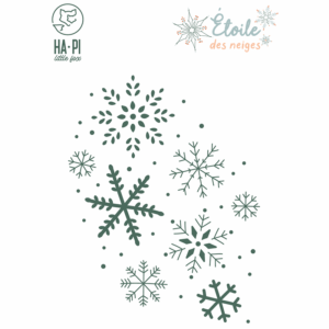 Dies - Fond flocons - Etoile des neiges - Ha-Pi Little Fox